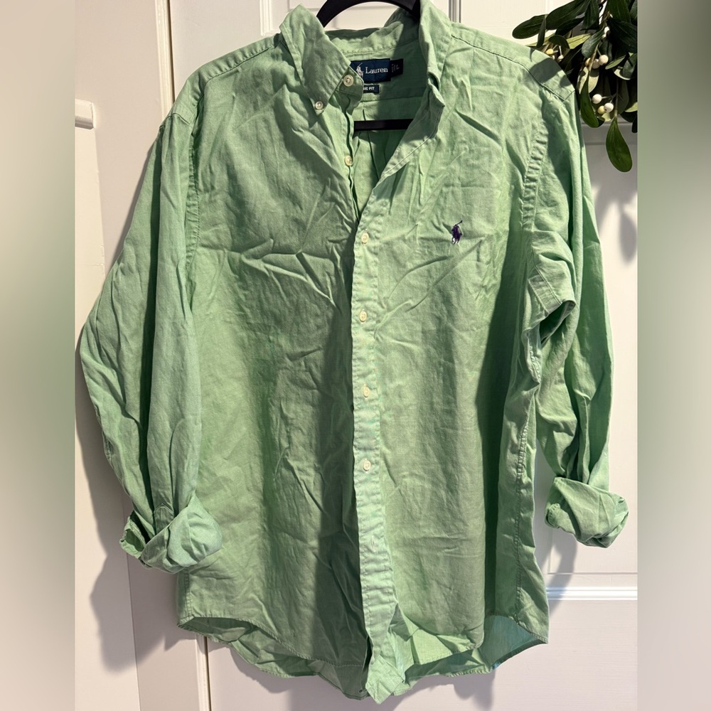 Polo by Ralph Lauren Men's Green Shirt